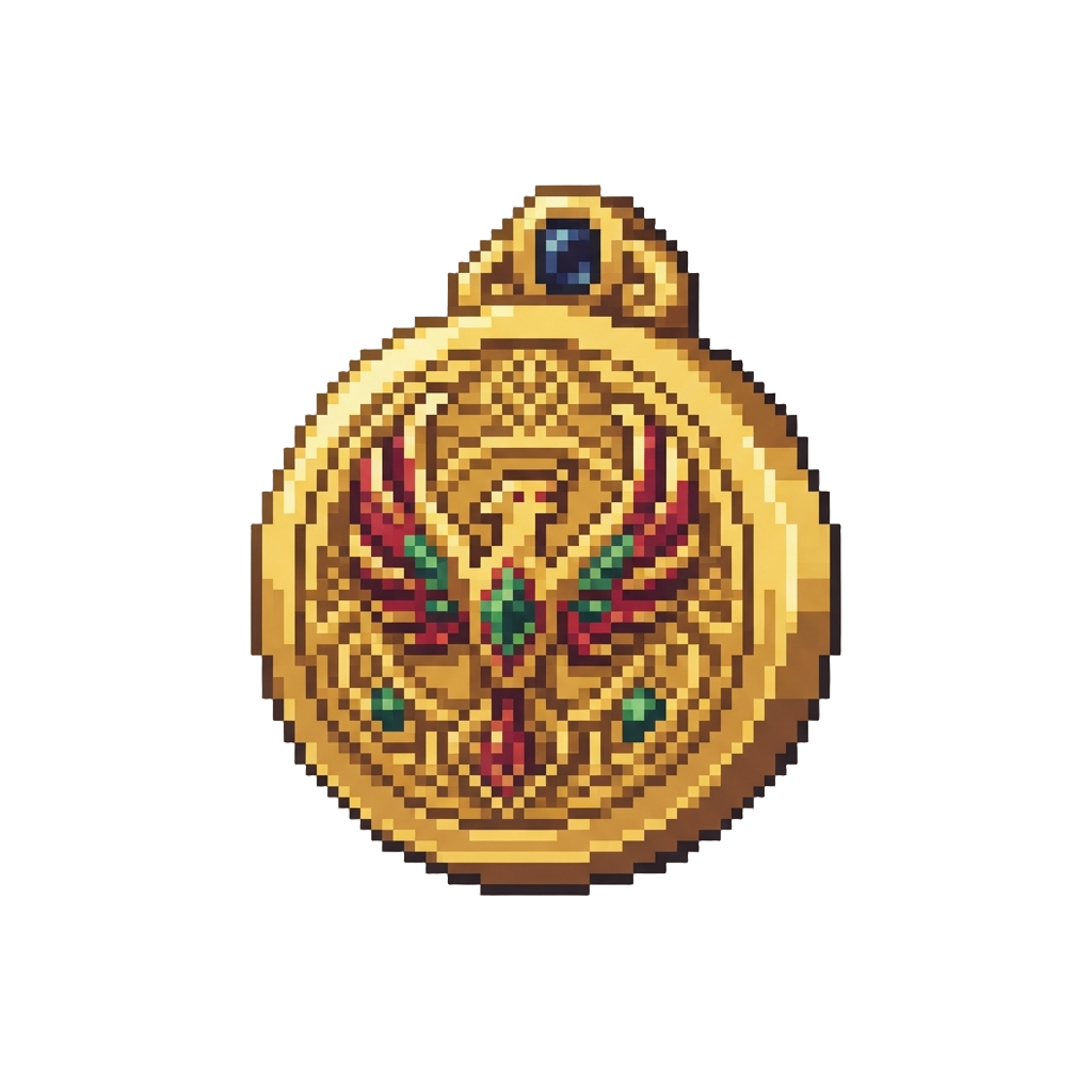 A Rare Treasure Medallion Figurine