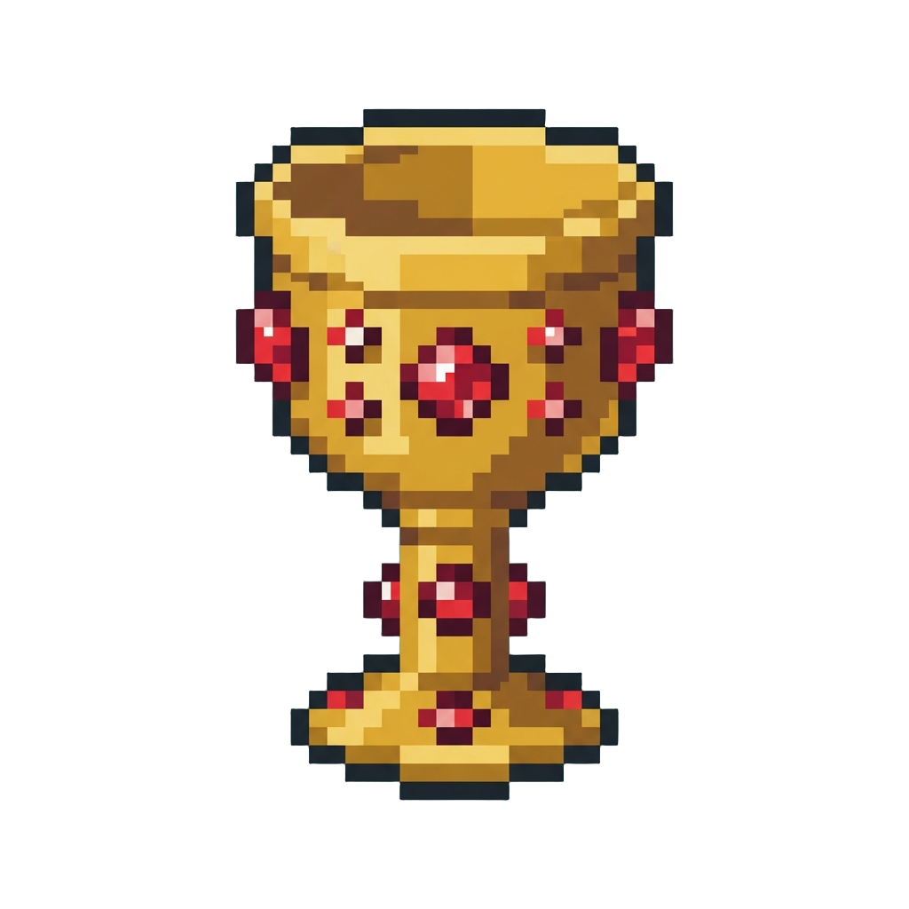 A Rare Ruby-encrusted Goblet Figurine