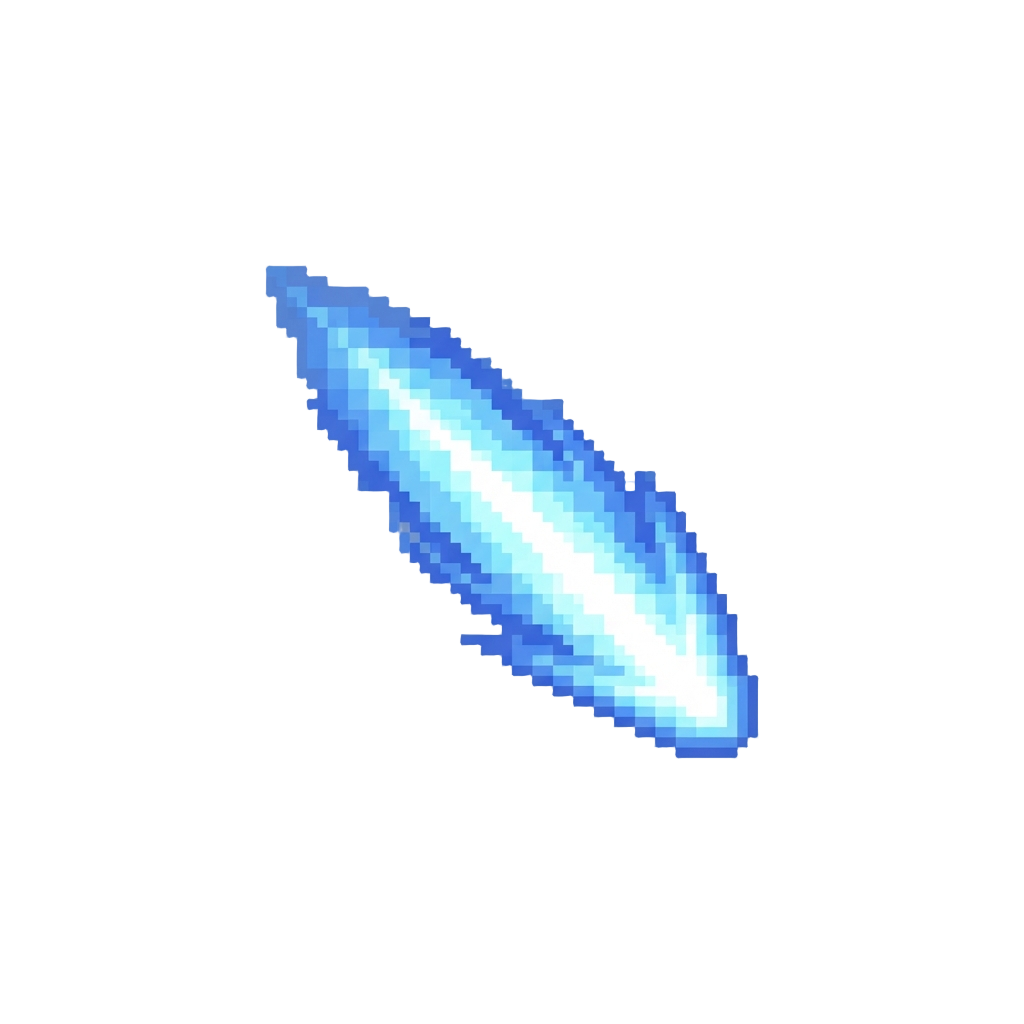 A Glowing White Laser Trail