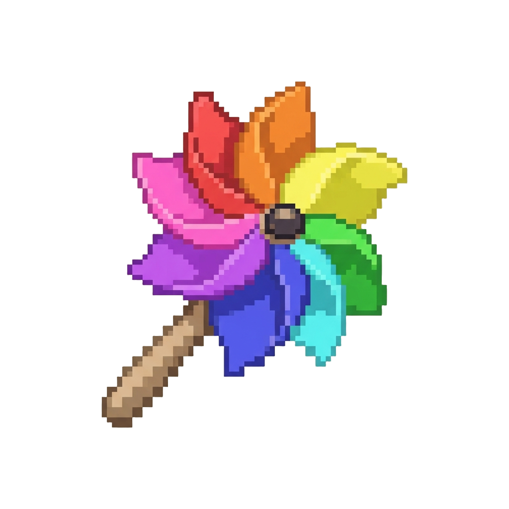 Rainbow Spinning Pinwheel