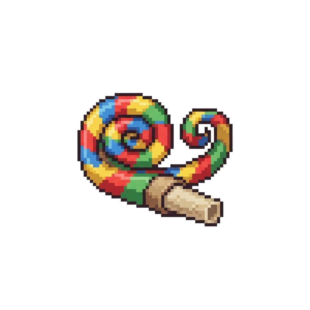 Tiny Colorful Paper Party Blower