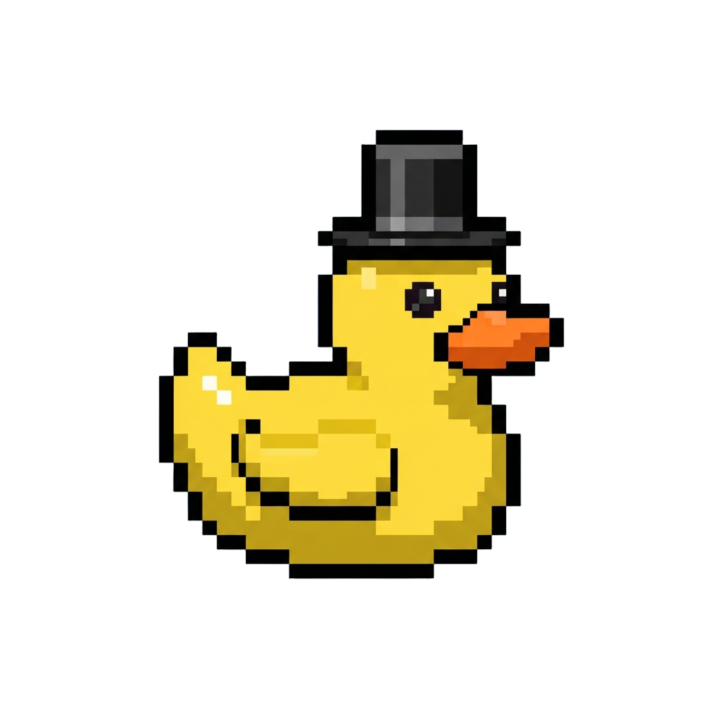 Squeaky Rubber Duck in a Top Hat