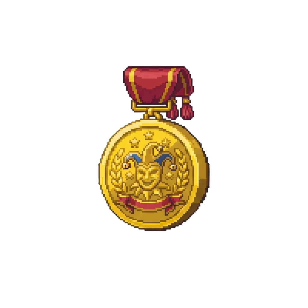Shiny Golden Carnival Medal