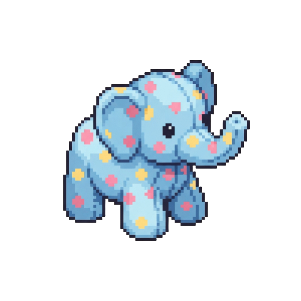 Huge Plush Polka-dot Elephant