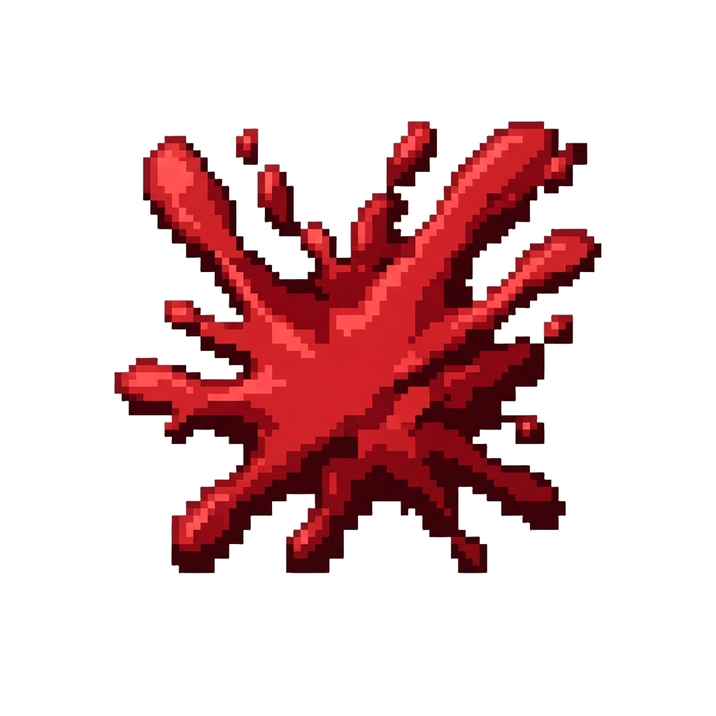 A Massive Blood Splash Pattern Across the Screen
