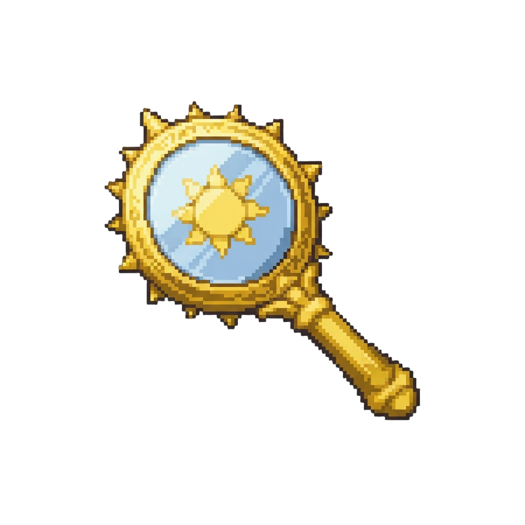 A Radiant Golden Sun Mirror
