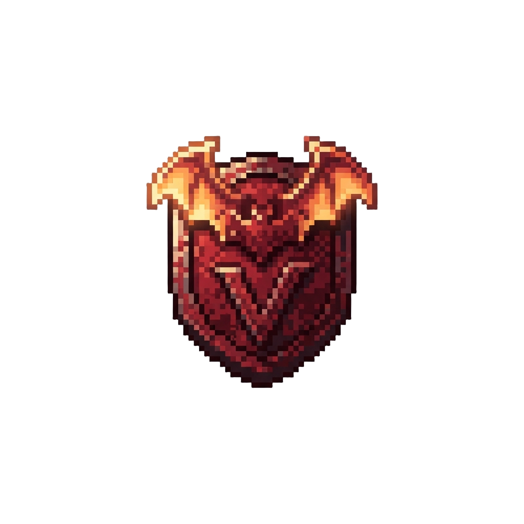 A Glowing Vampire Crest Painted in Splatter