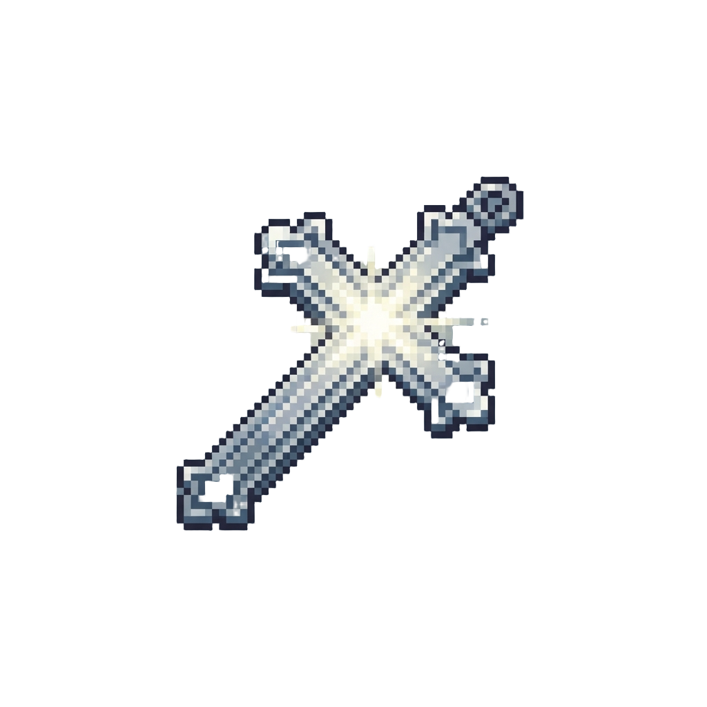 A Blinding Silver Crucifix Emitting Holy Light