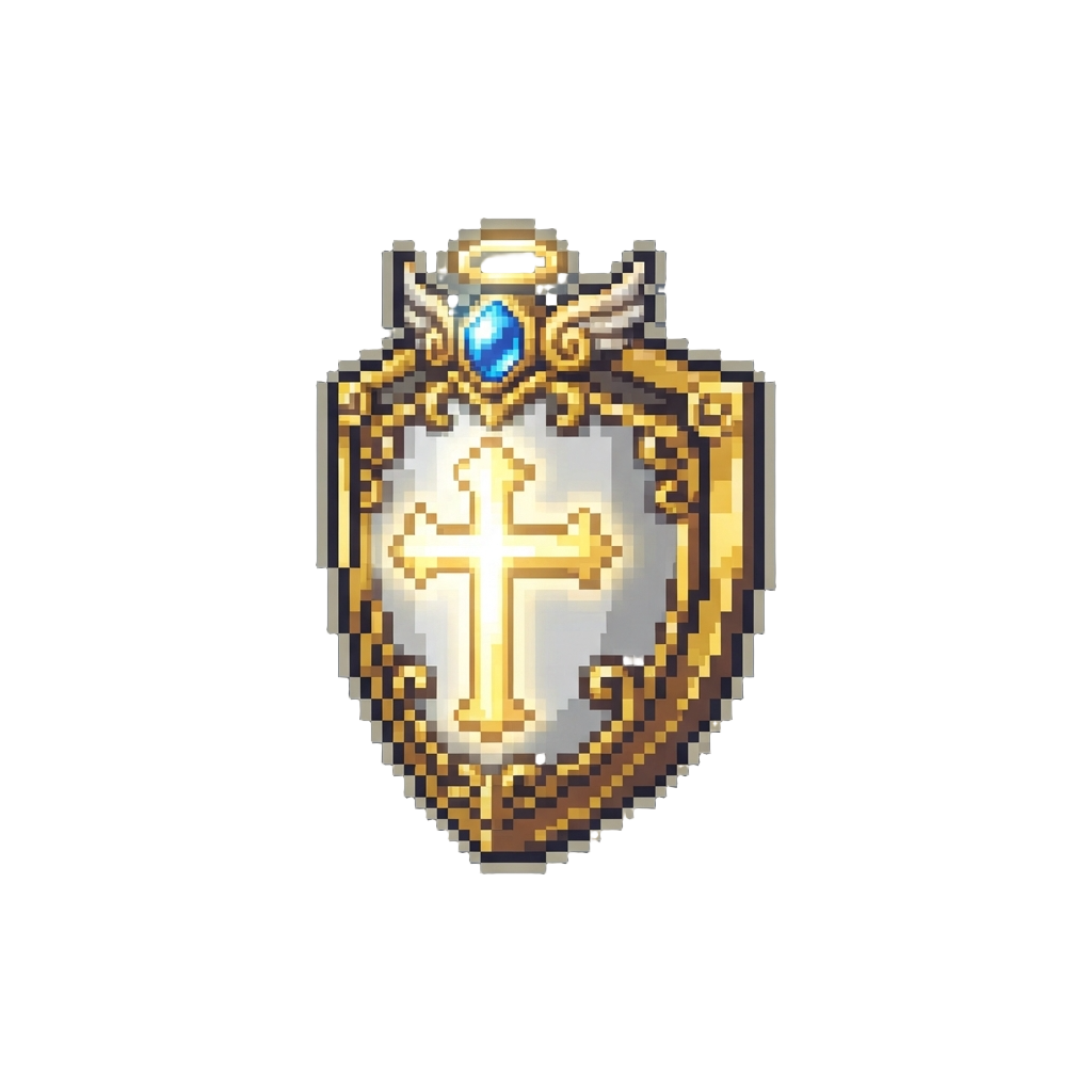 A Glowing Sacred Relic Shield
