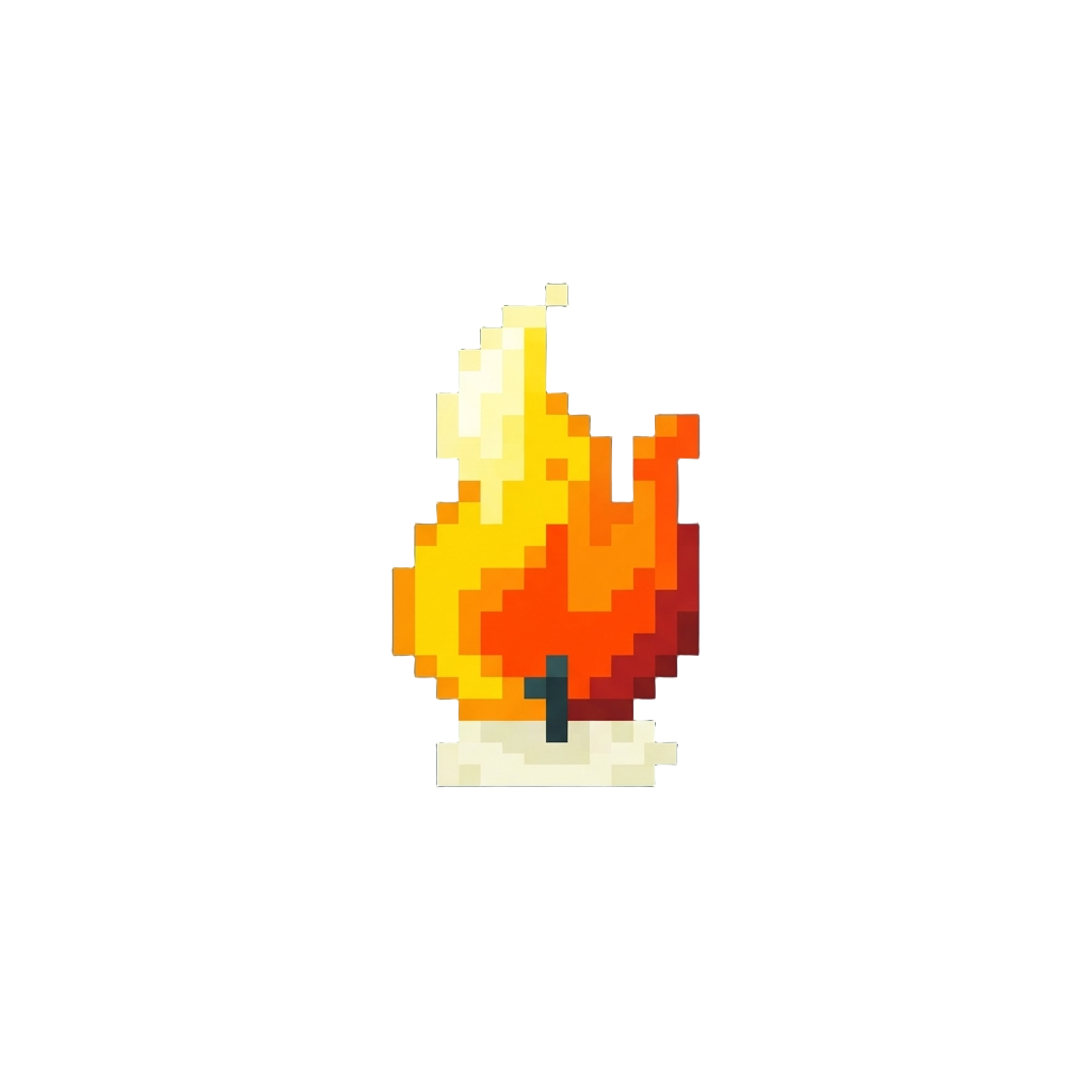 A Brief Flicker of a Single Candle-sized Flame