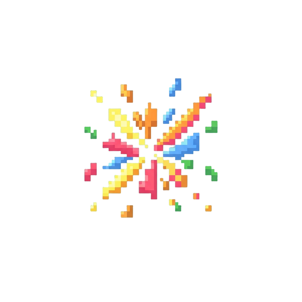 A Quick Pop of Confetti-like Sparks