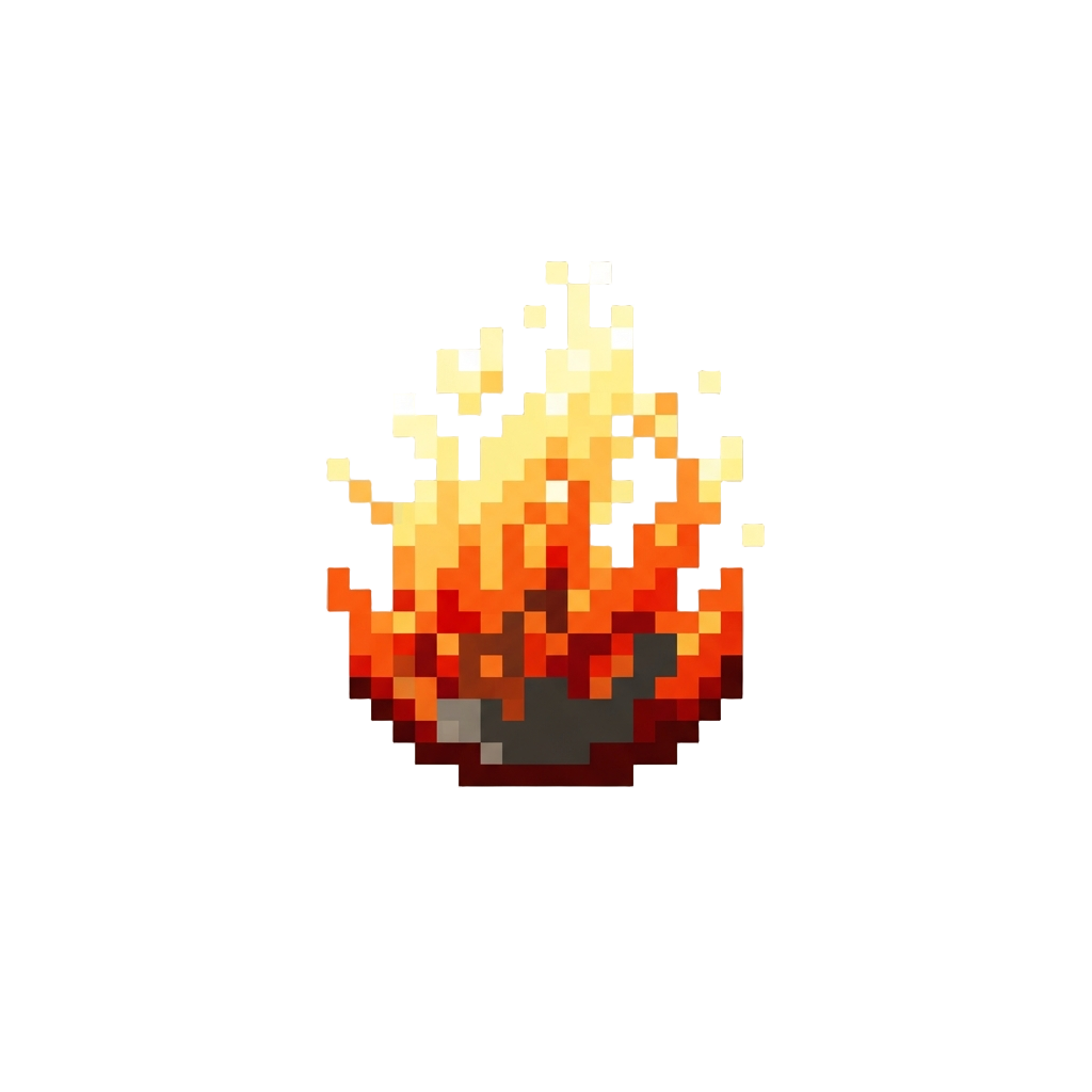 A Shower of Vibrant Blazing Embers