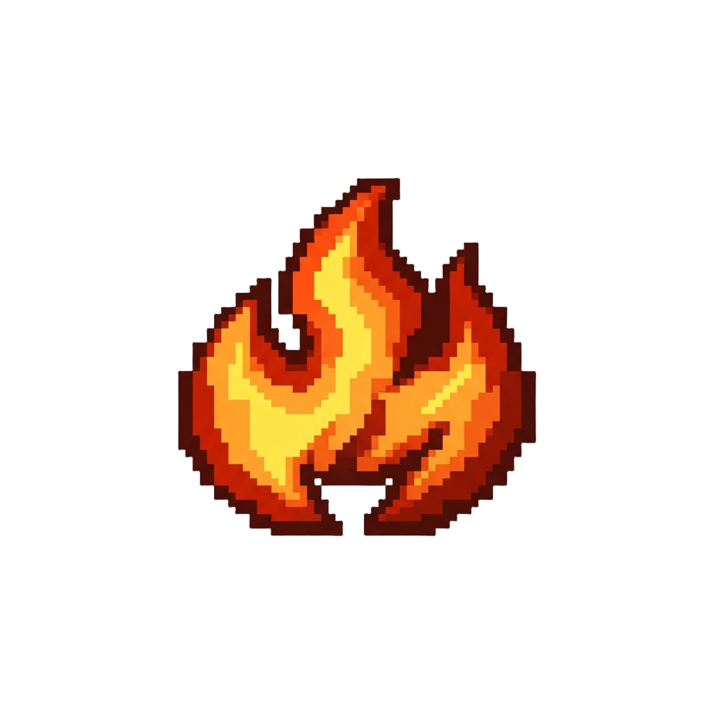 A Massive Glowing Graffiti Fire Symbol