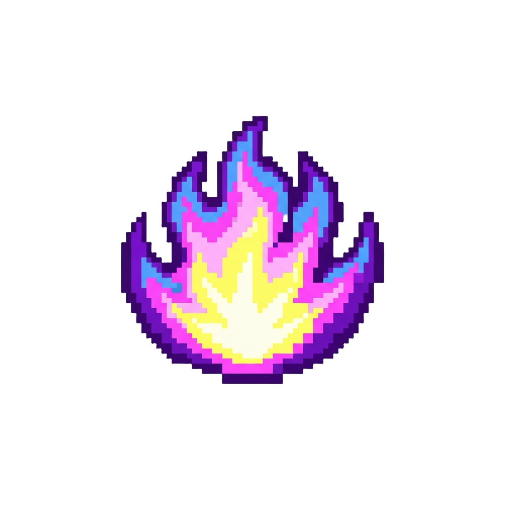 A Flash of Neon Flame Ripples