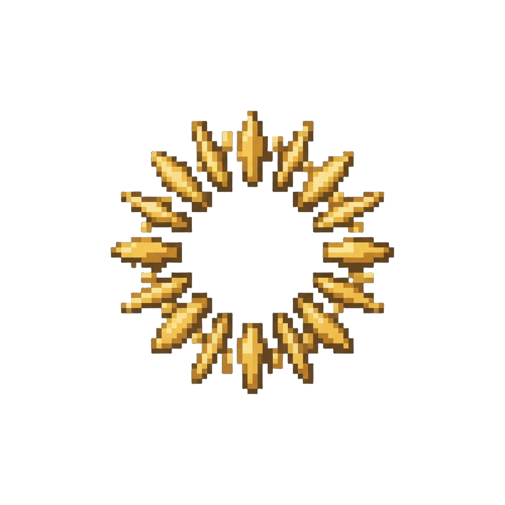 A Ring of Golden Hand-drawn Sparks