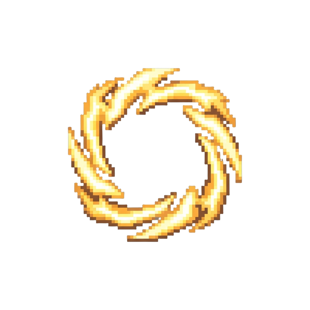 A Ring of White-hot Lightning Brushstrokes