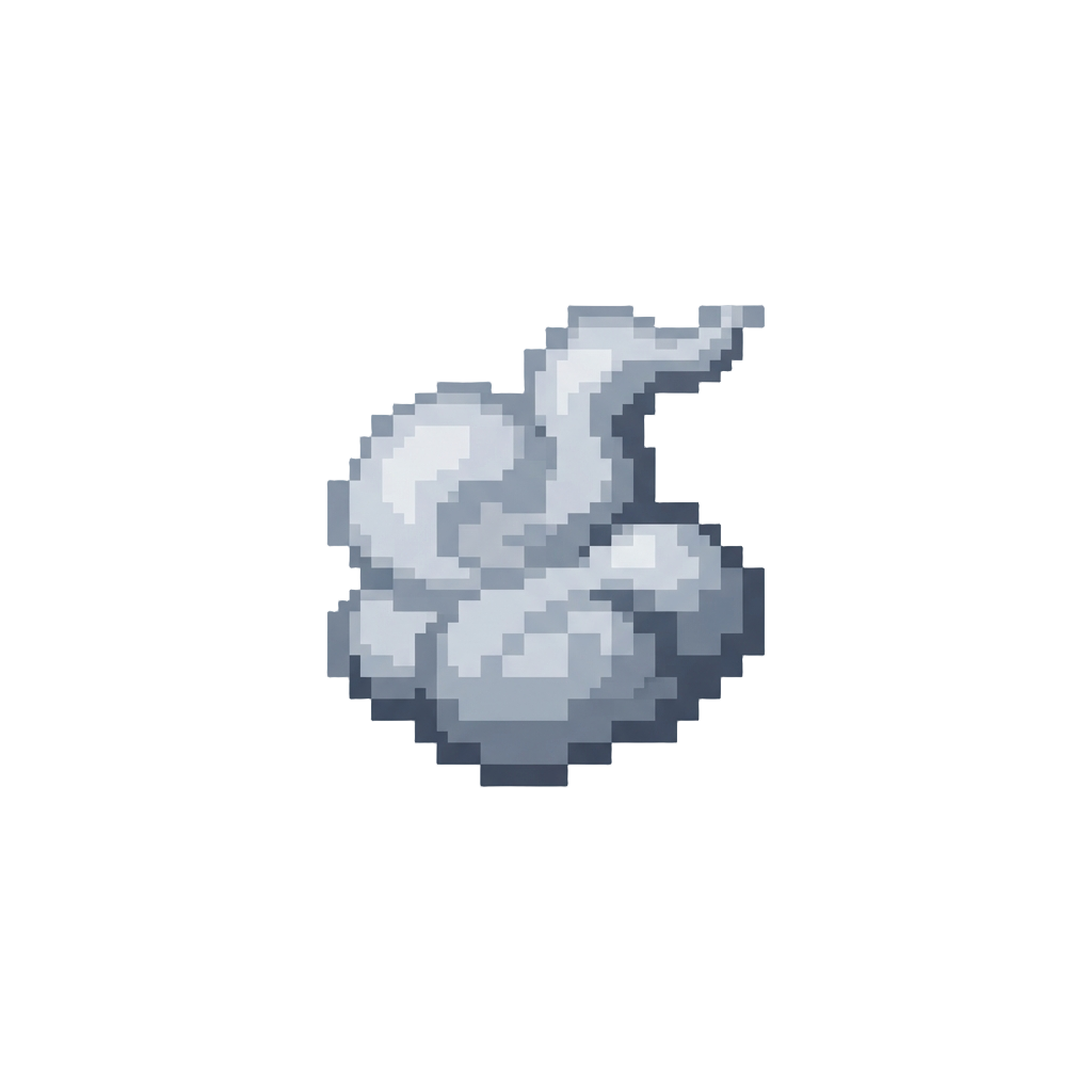 A Single Tiny Puff of Gray Smoke