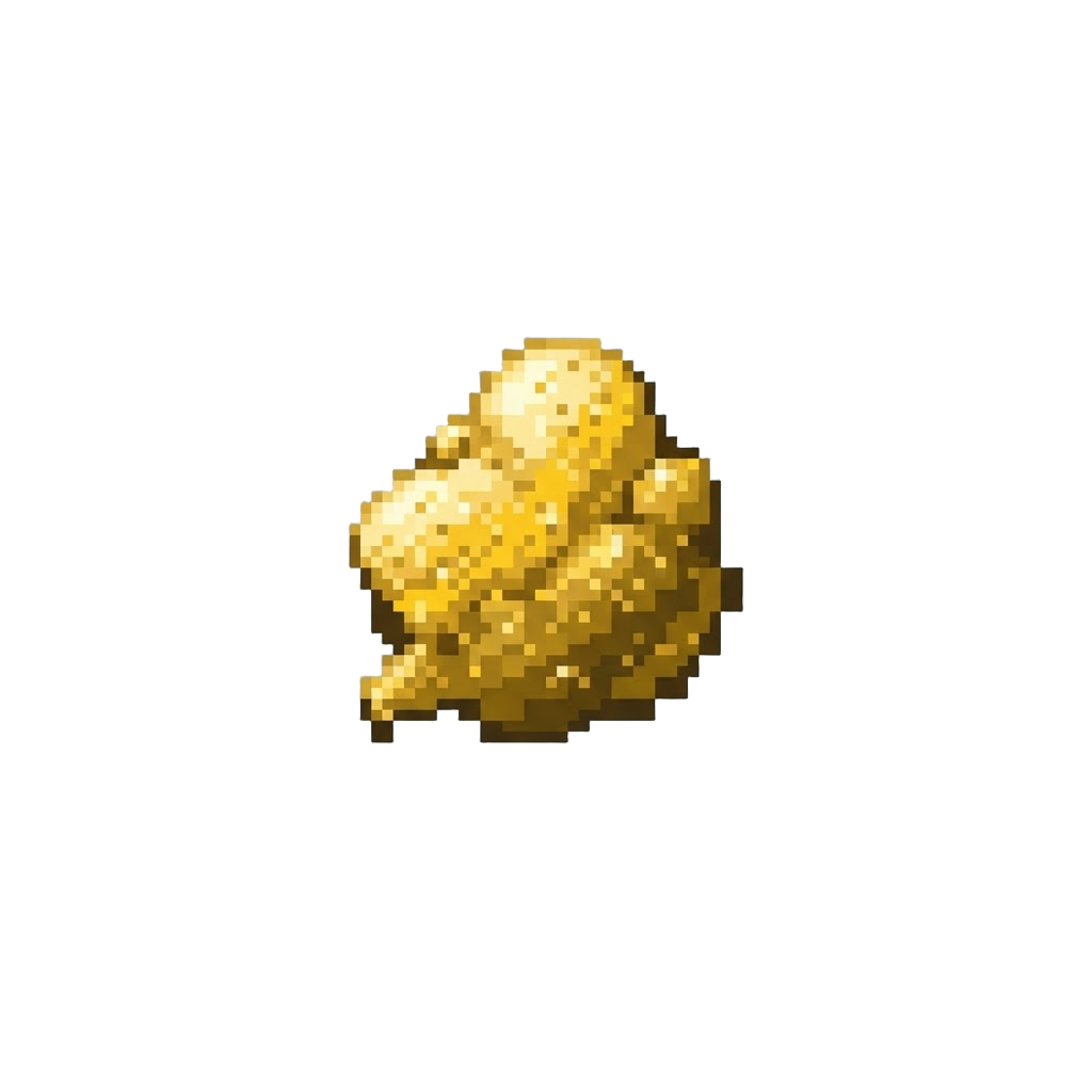 A Miniature Puff of Golden Glitter