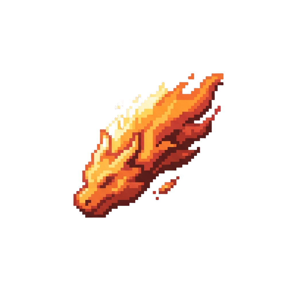 A Dragon-shaped Fire Trail