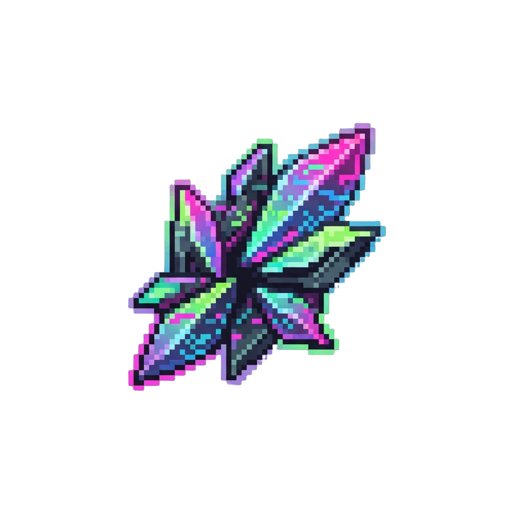 Neon Cyber-glitch Burst