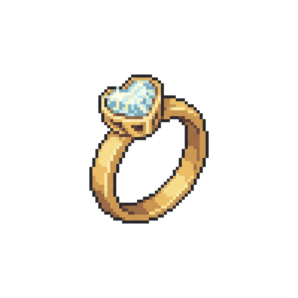 A Sparkling Diamond Heart Ring