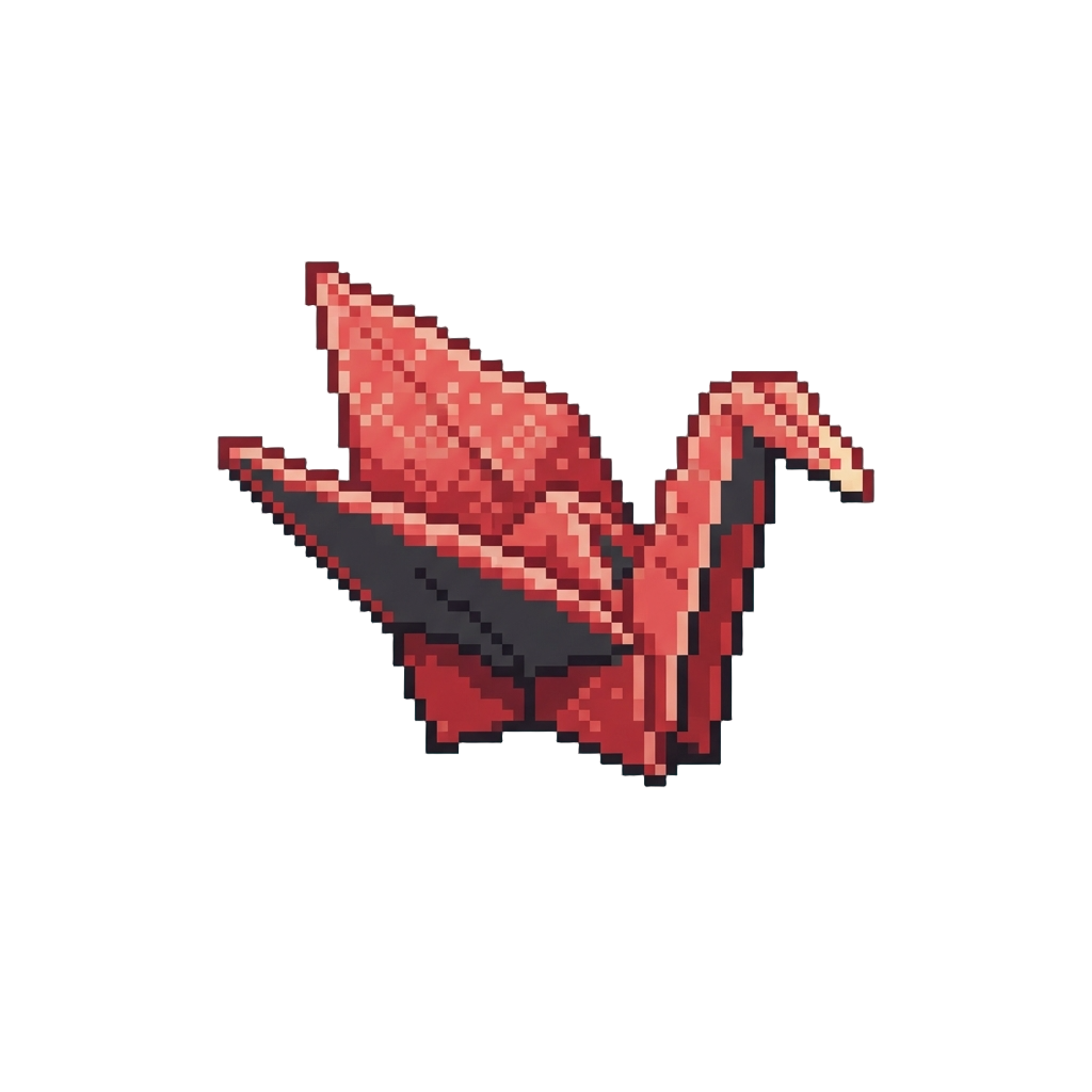 A Cute Handmade Origami Crane