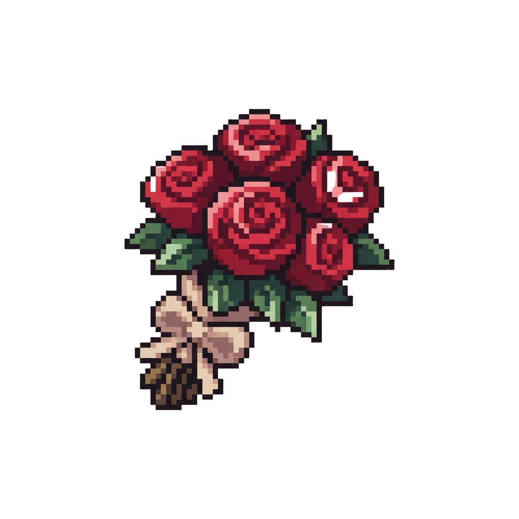 A Bouquet of Velvety Red Roses