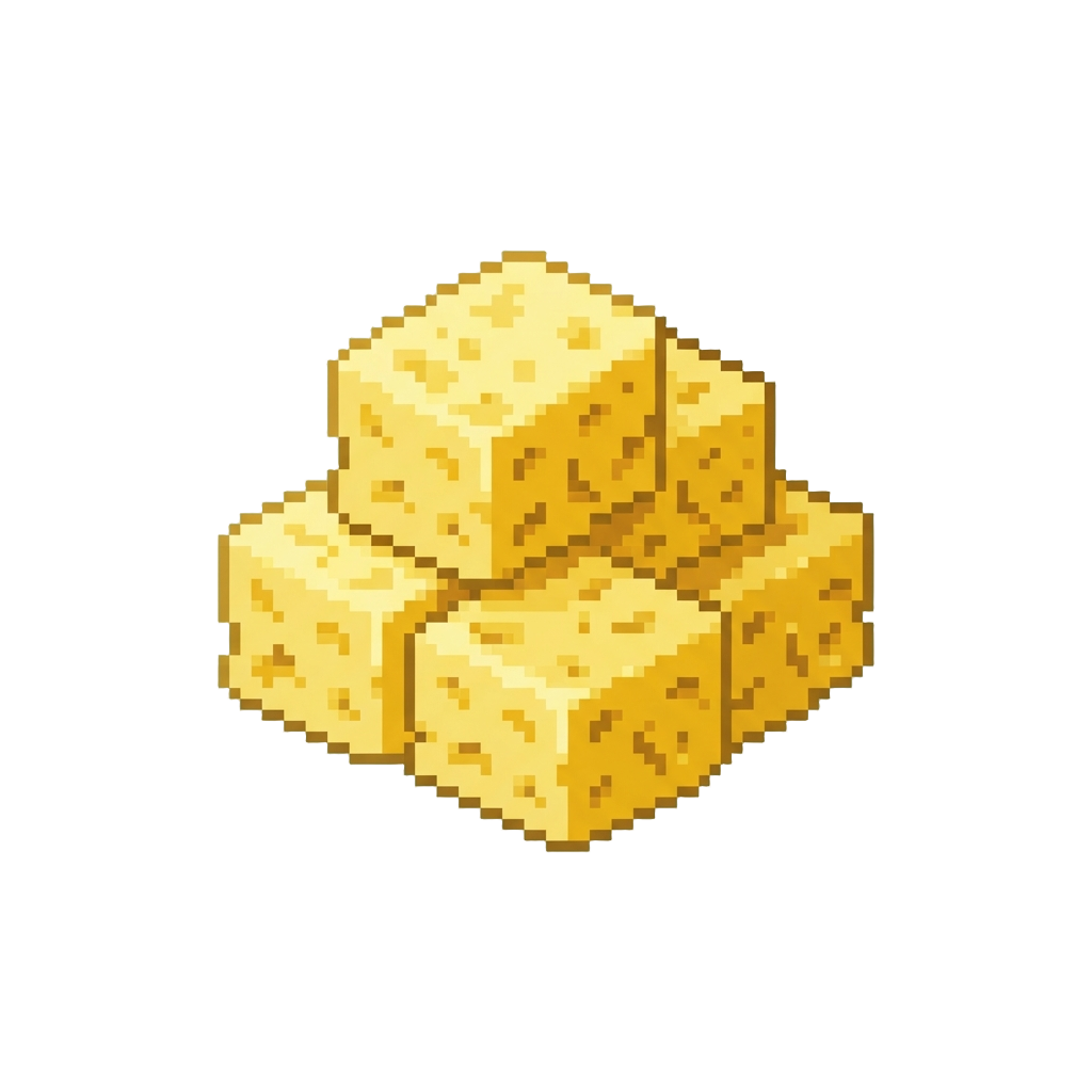 A Stack of Soft Sponge Cubes