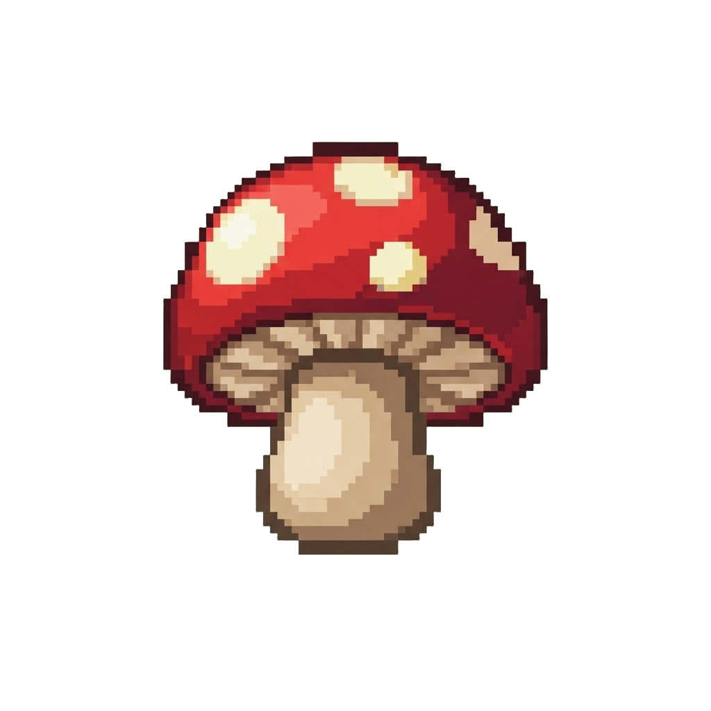 A Classic Red Super Mushroom