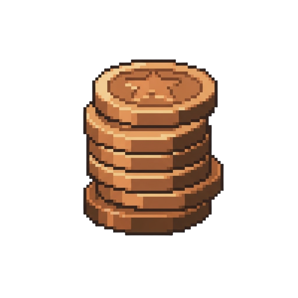 A Stack of Spinning Bronze Coins
