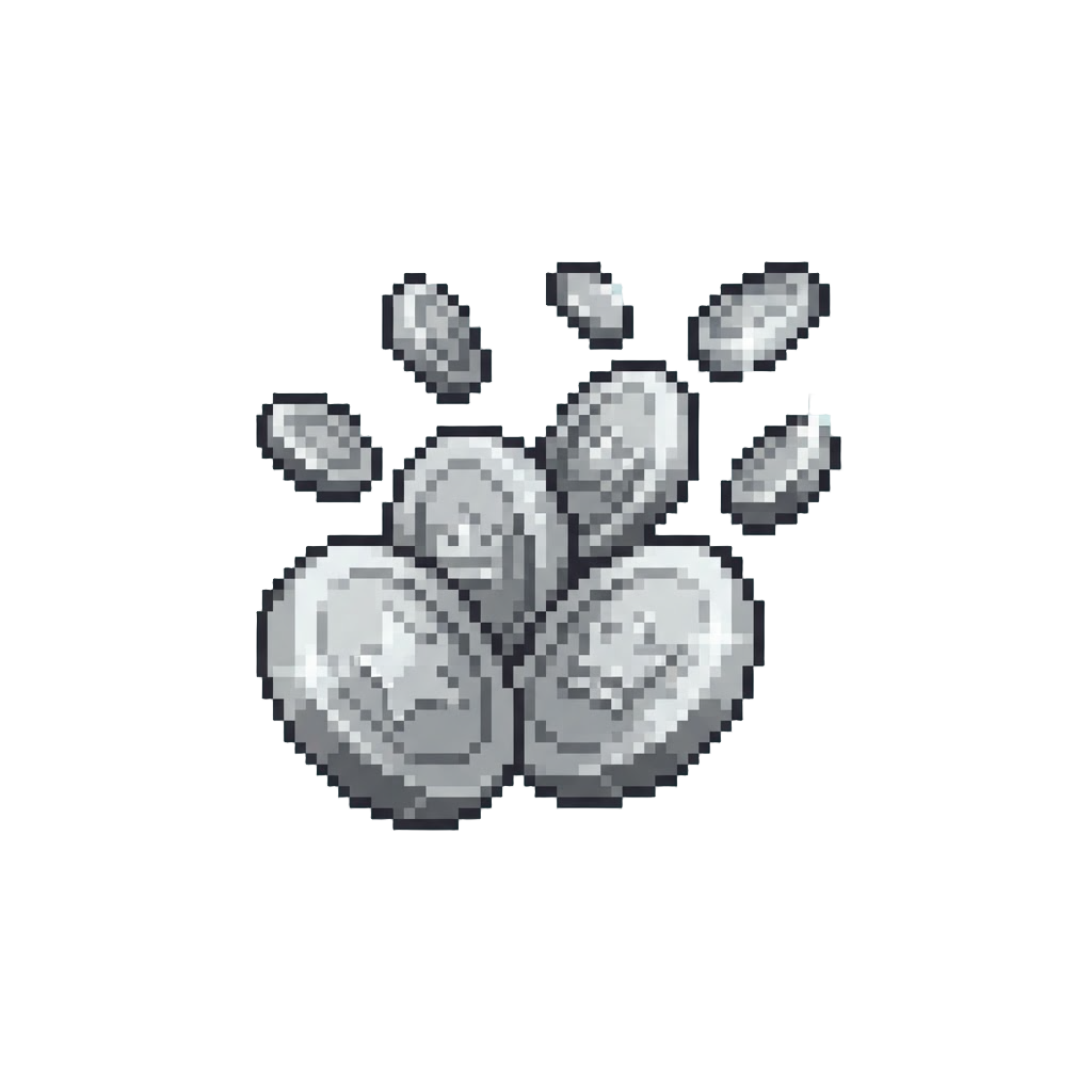 A Burst of Shiny Silver Prize Coins