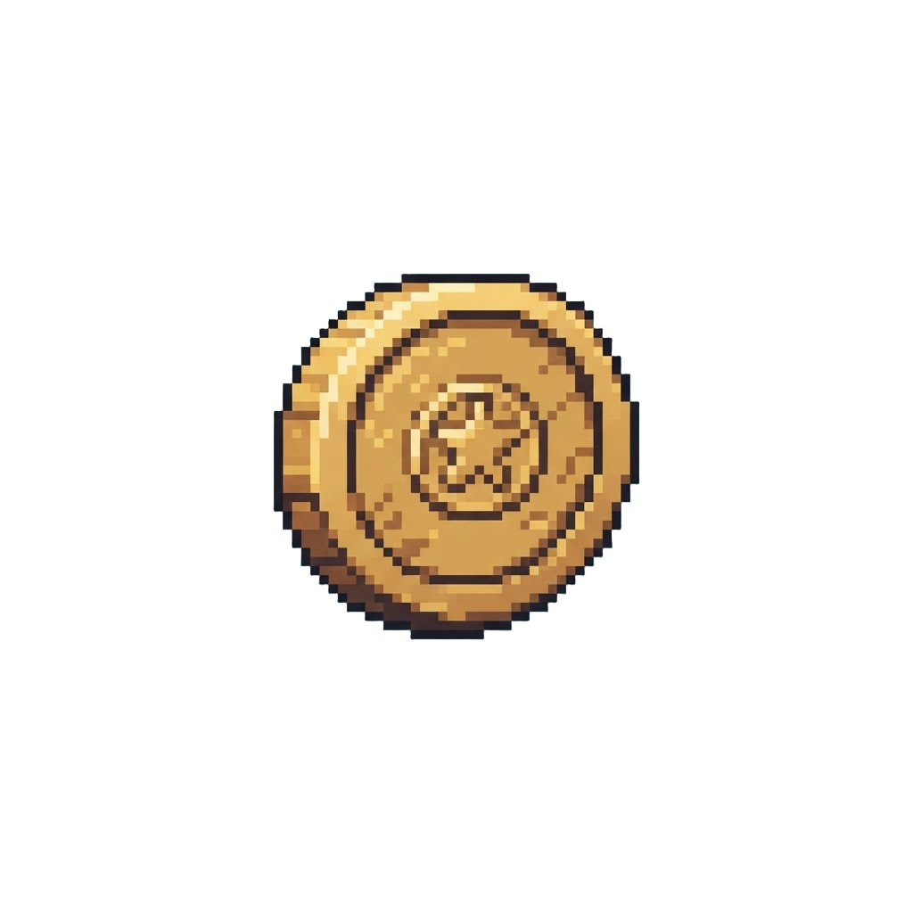 A Tiny Metallic Token Coin