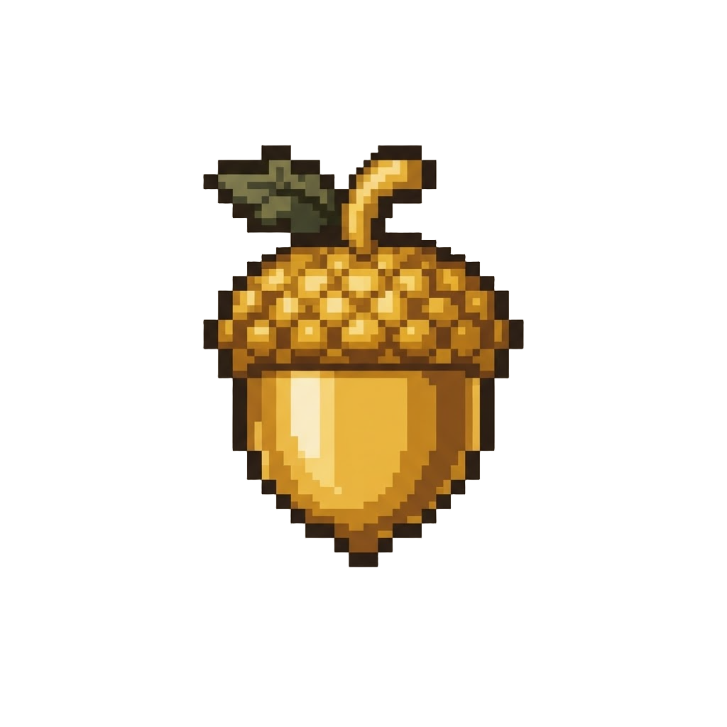 A Rare Golden Super Acorn