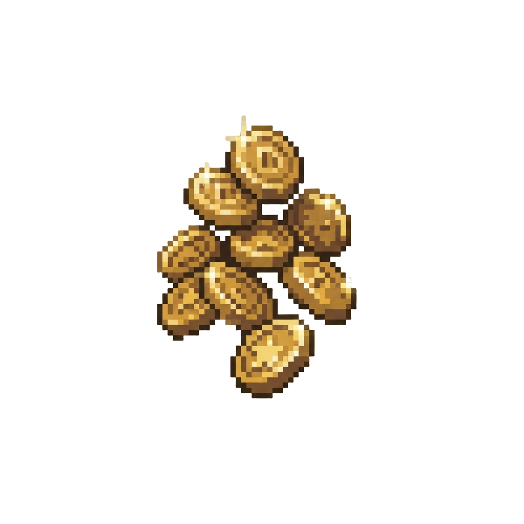 A Shower of Sparkling Desert Gold Coins