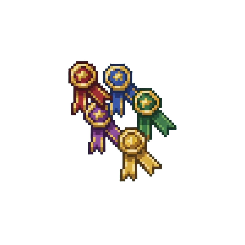 A Rain of Miniature Championship Ribbons