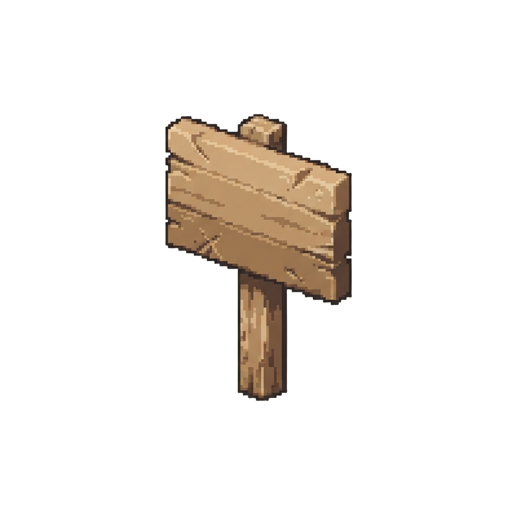 A Forgotten Roadside Wooden Sign