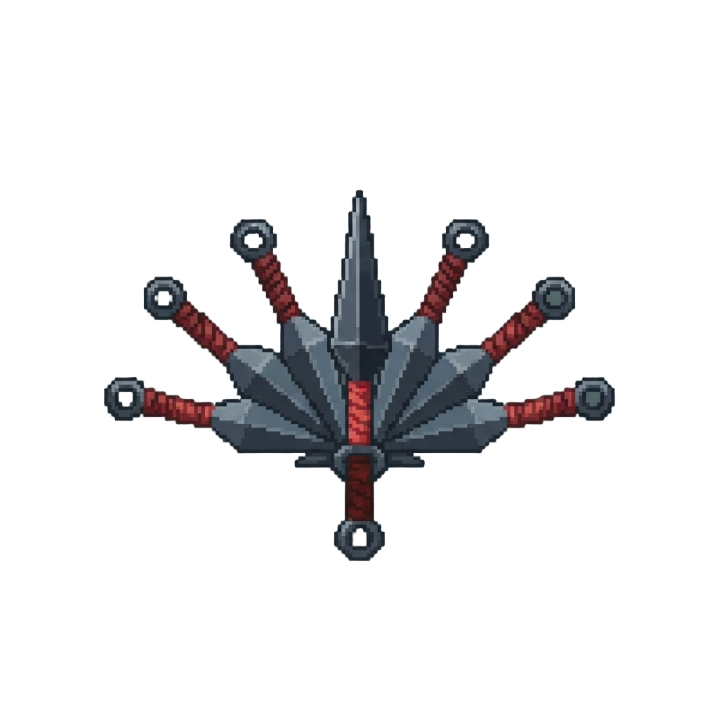 A Kunai Fan-spread Burst