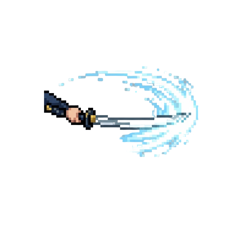 A Lightning-fast Katana Whirlwind Strike