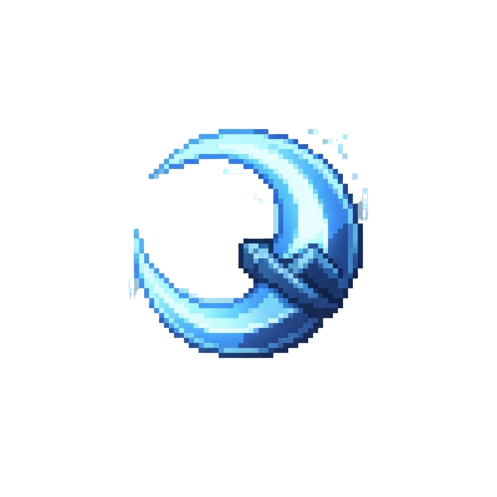 A Glowing Crescent Blade Spin