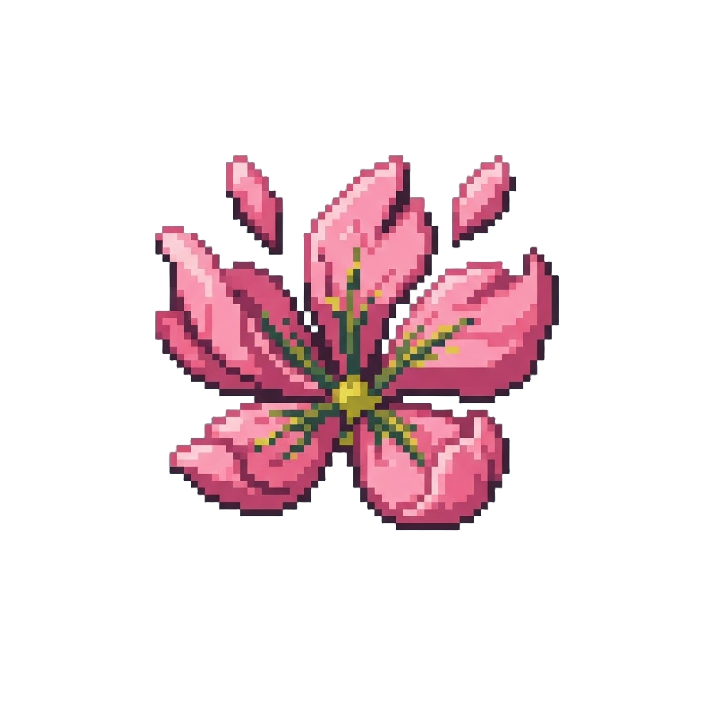 Bursting Pink Flower Petals