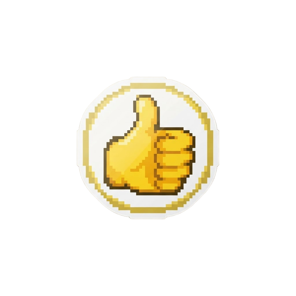 A Thumbs Up Sticker