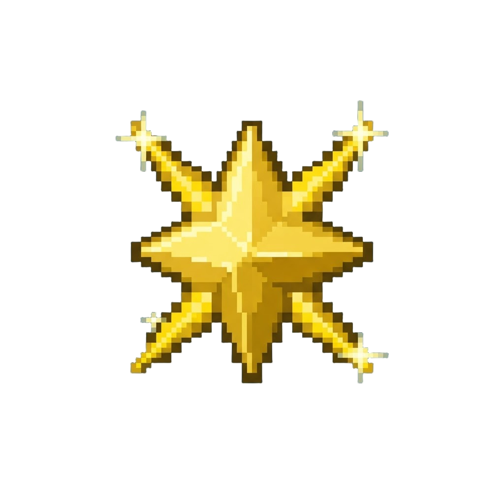 Sparkling Golden Starbursts