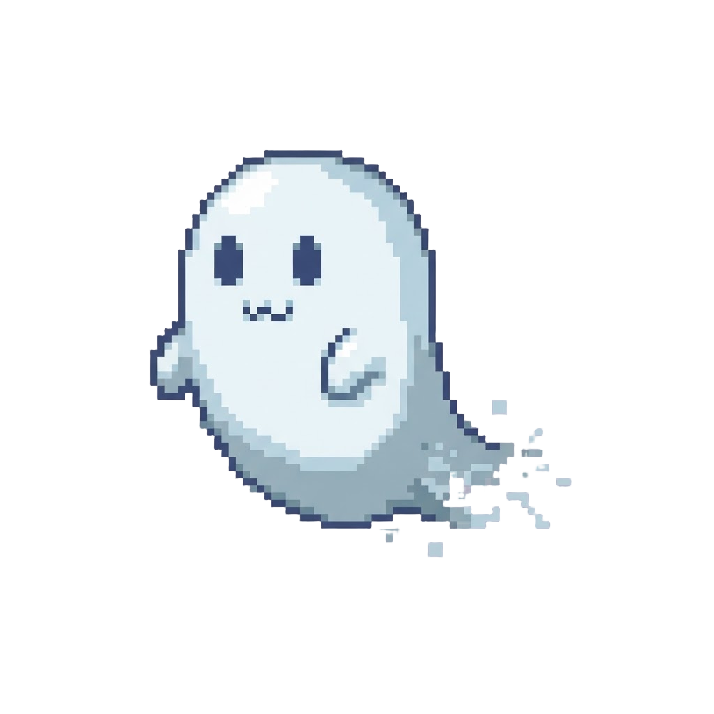 A Fading Ghost Emoji