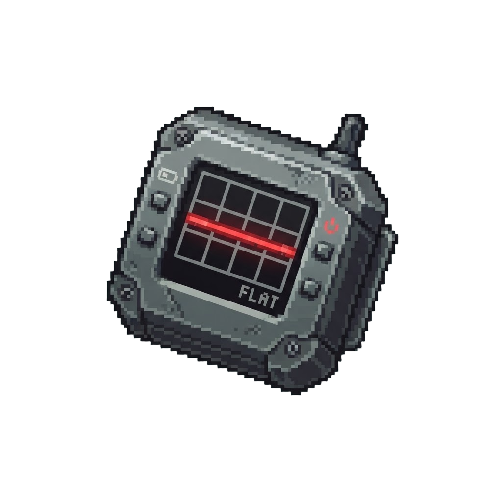 A Flatlining Signal Bar Graphic