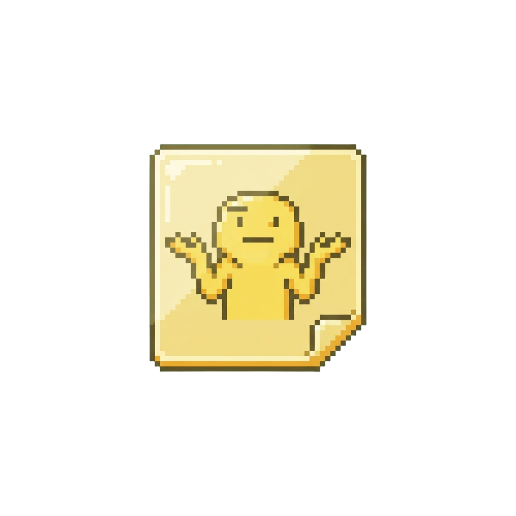 A Shrugging Sticker
