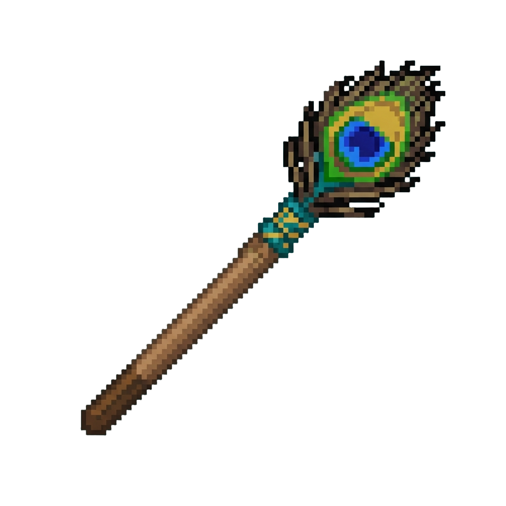 A Peacock Feather Wand