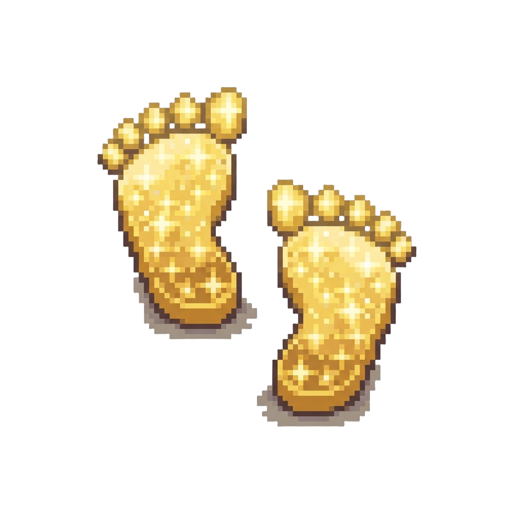 Glitter Star Footprints