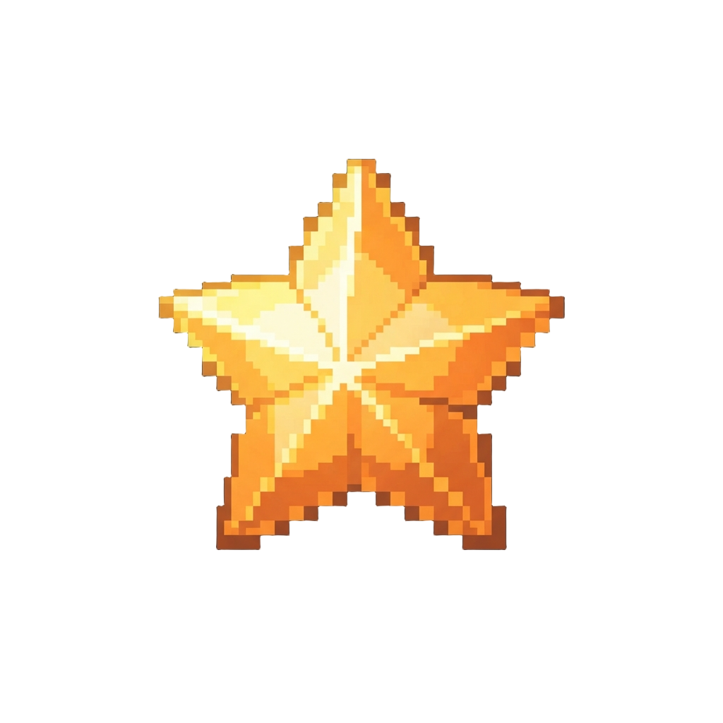 A Glowing Star Crystal