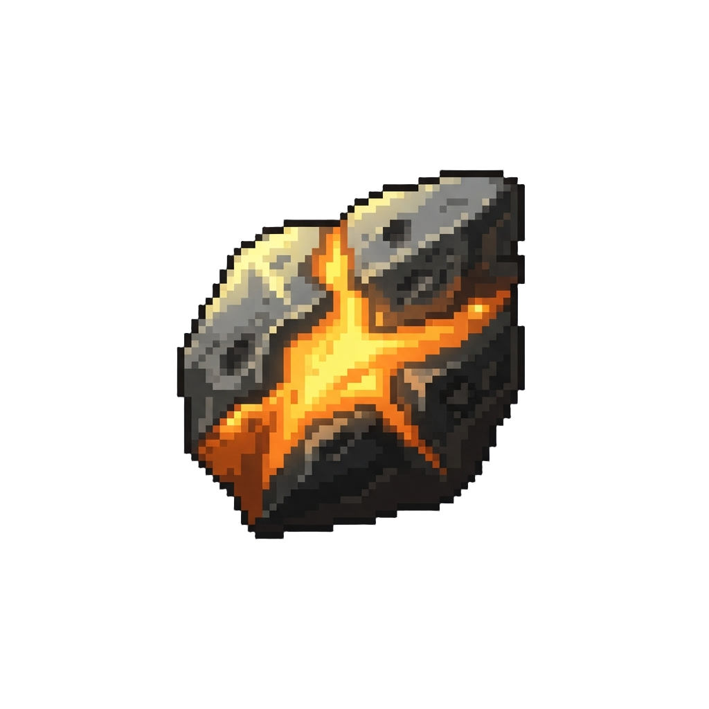 A Glowing Meteorite Piece