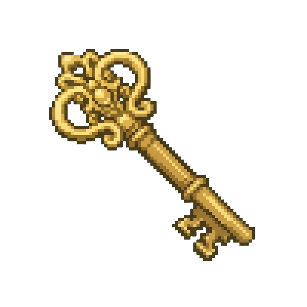 A Ornate Golden Key